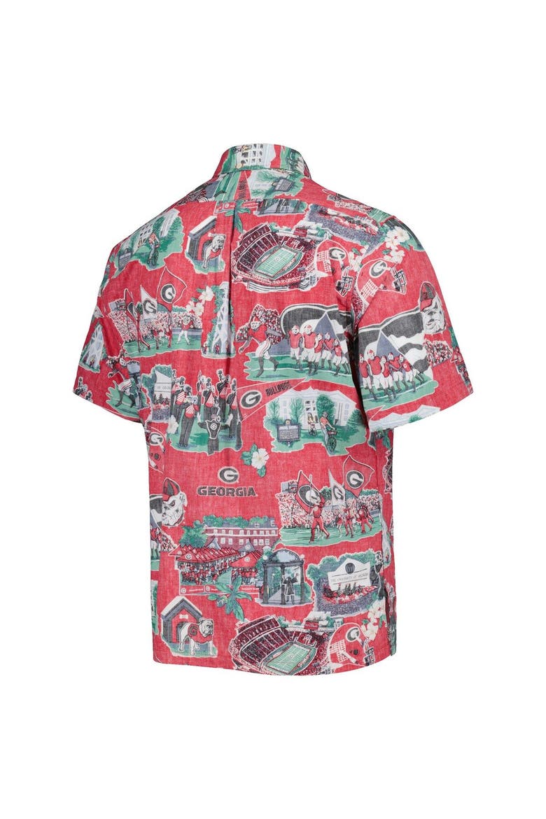 Men's Reyn Spooner Red Georgia Bulldogs Scenic Button-Down Shirt, Alternate, color, Red