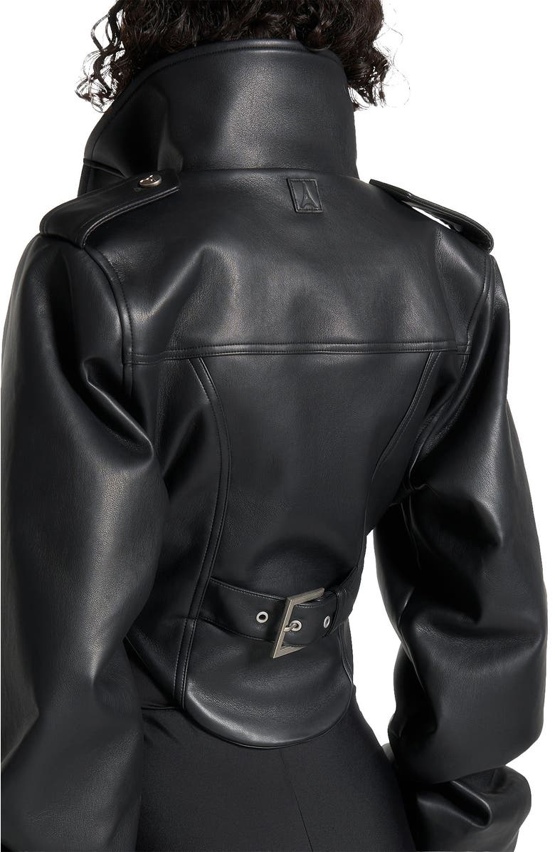 Manière De Voir Solange Tacked Sleeve Corset Jacket, Alternate, color, Black