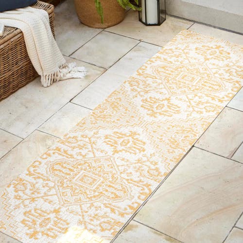 Jonathan Y Estrella Bohemian Medallion Textured Weave Indoor/outdoor Area Rug In Cream/yellow