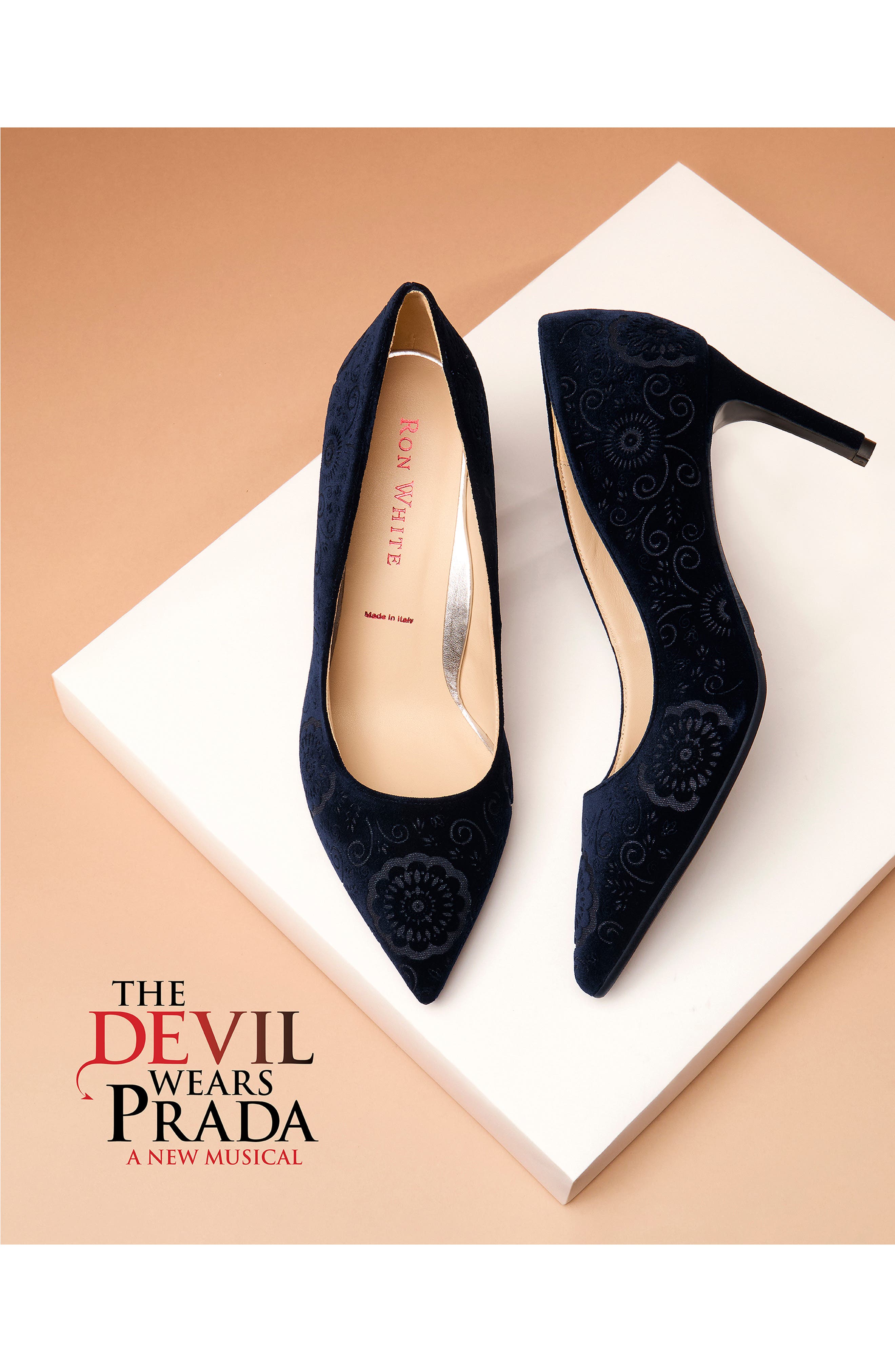 Ron White x Devil Wears Prada Pointed Toe Pump, Alternate, color, French Navy