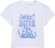 Avec Les Filles Mermaid Logo Crop Graphic T-Shirt