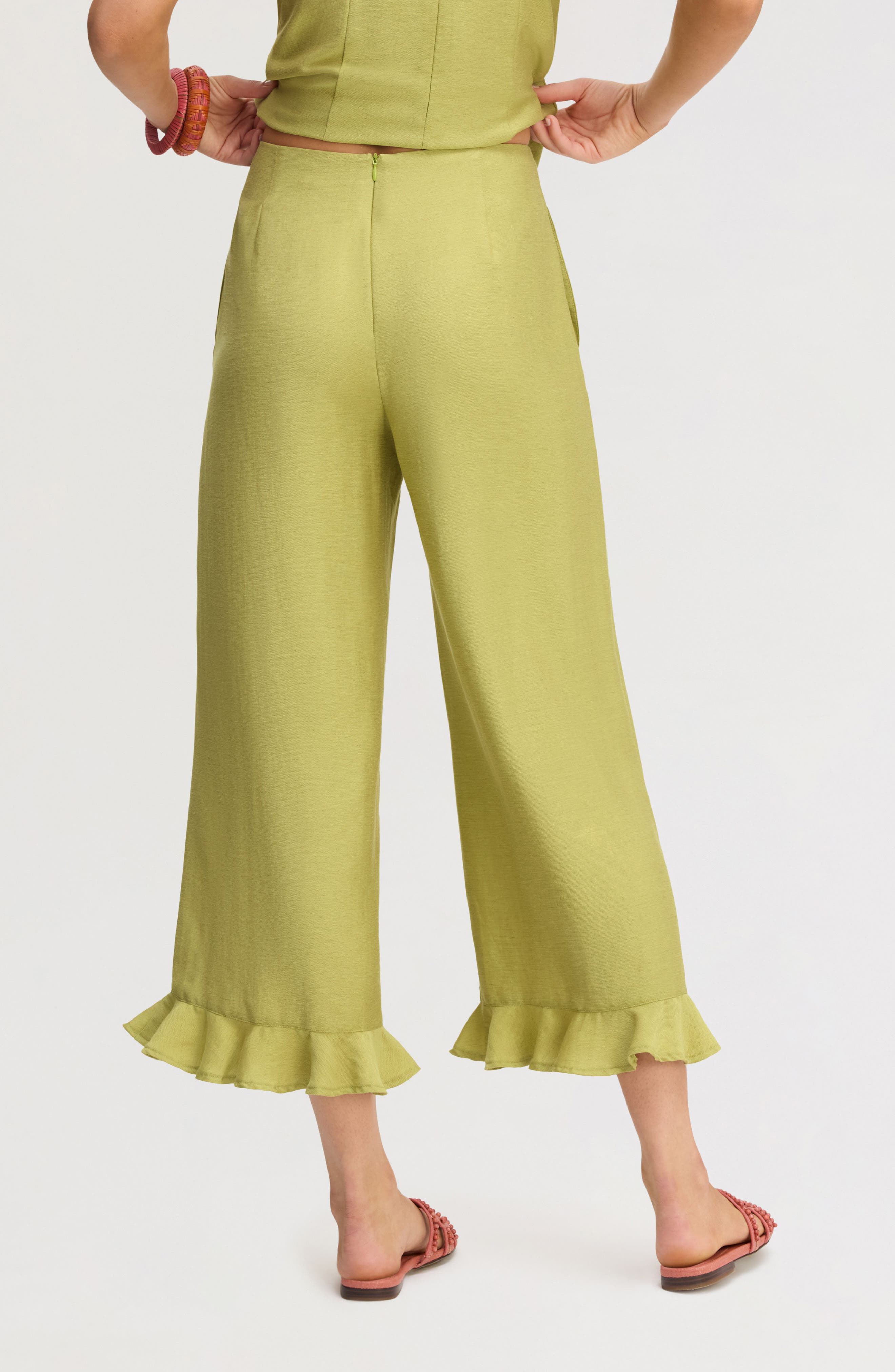 Ruffle Hem Ankle Pants - image 2