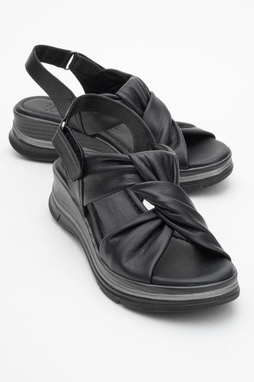 Forever & Always Shoes Oara Leather Sandal In Black