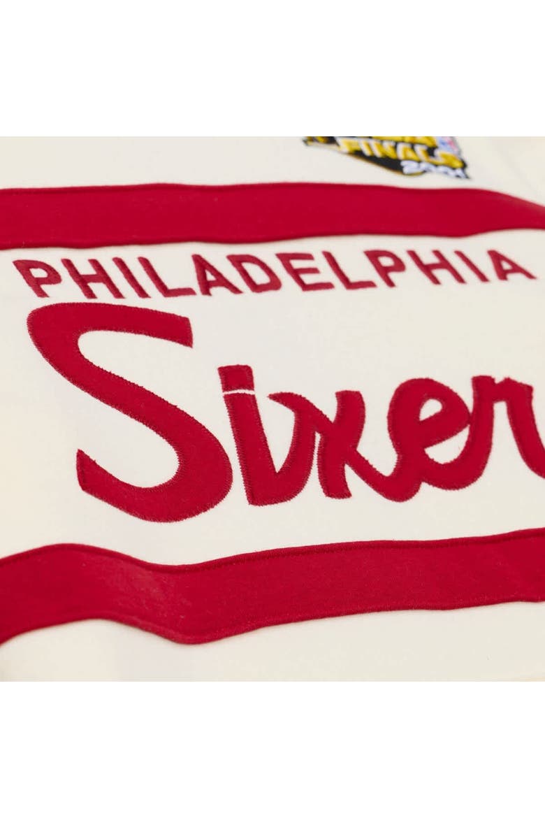 Men's Mitchell & Ness Cream Philadelphia 76ers Hardwood Classics 76 Originals Collection Head Coach Hoodie, Alternate, color, Cream