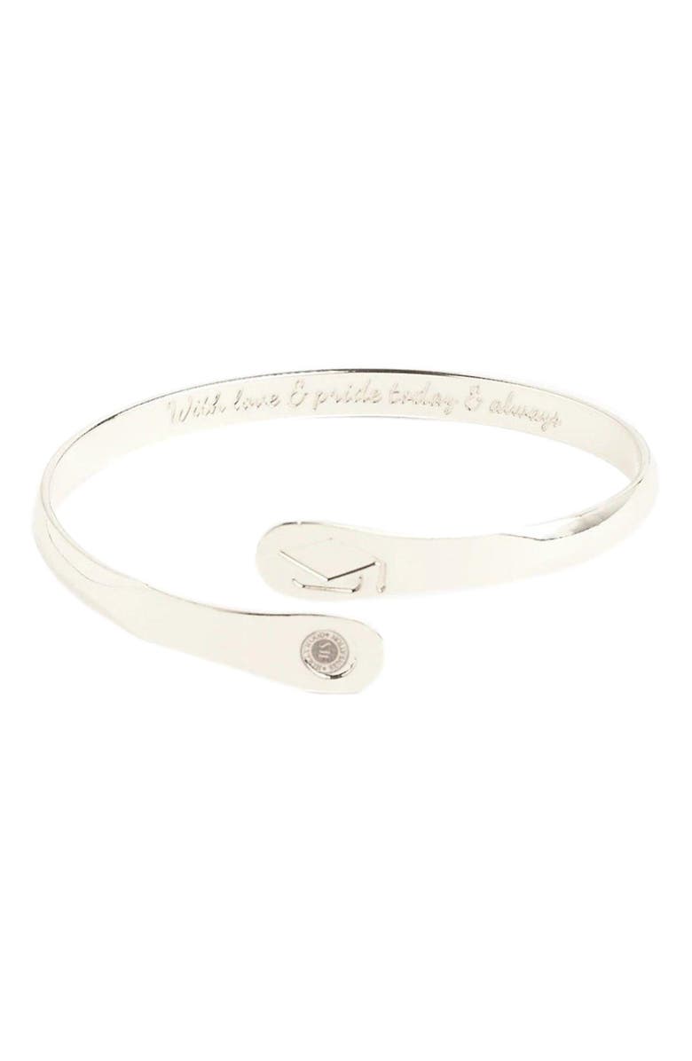 Hollywood Sensation Graduation Bracelet  Engraved With Love & Pride Today & Always, Main, color, Silver