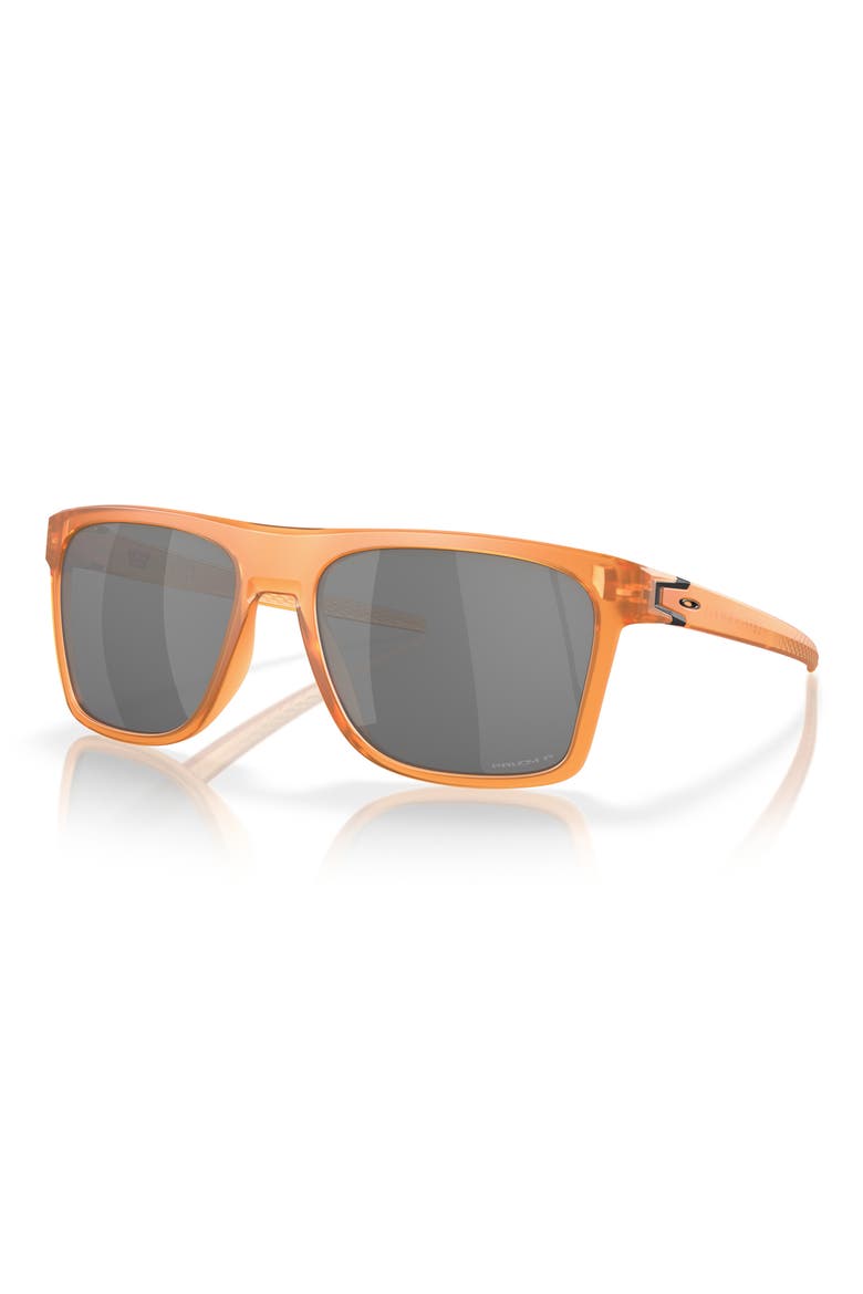 Leffingwell 57mm Prizm™ Polarized Rectangular Sunglasses, Alternate, color, GINGER / MATTE BLACK