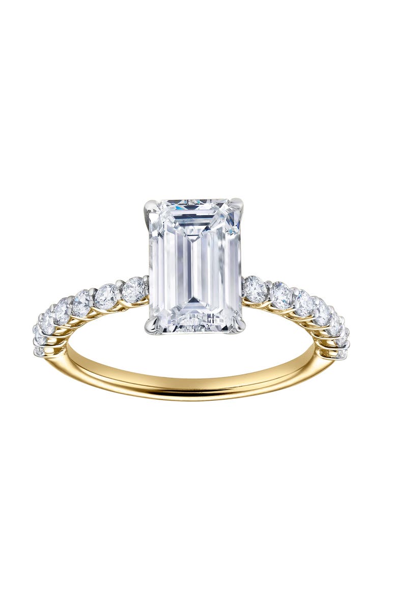 Calista 14K Yellow Gold Emerald Lab Grown Diamond Engagement Ring - 2.41 Ct, Main, color, 14K Yellow Gold