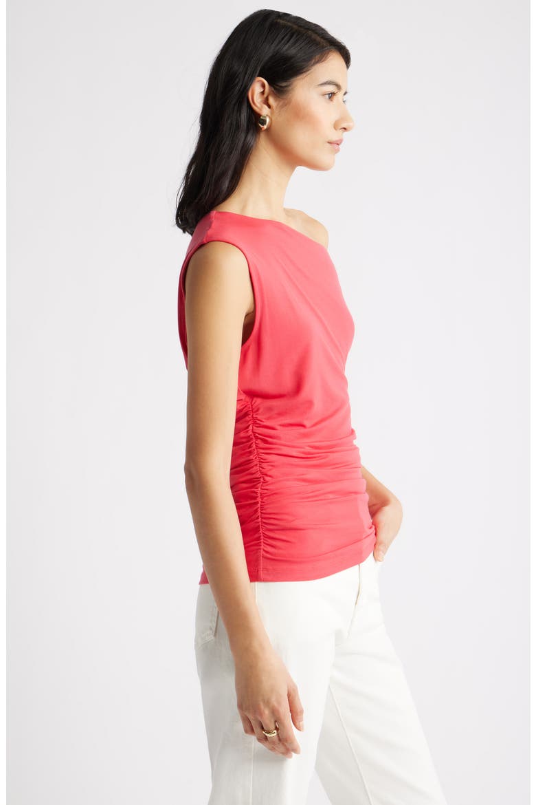 Asymmetric One-Shoulder Top, Alternate, color, RED SAUCY