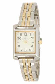 Rectangular Link Bracelet Watch, 23mm x 32mm