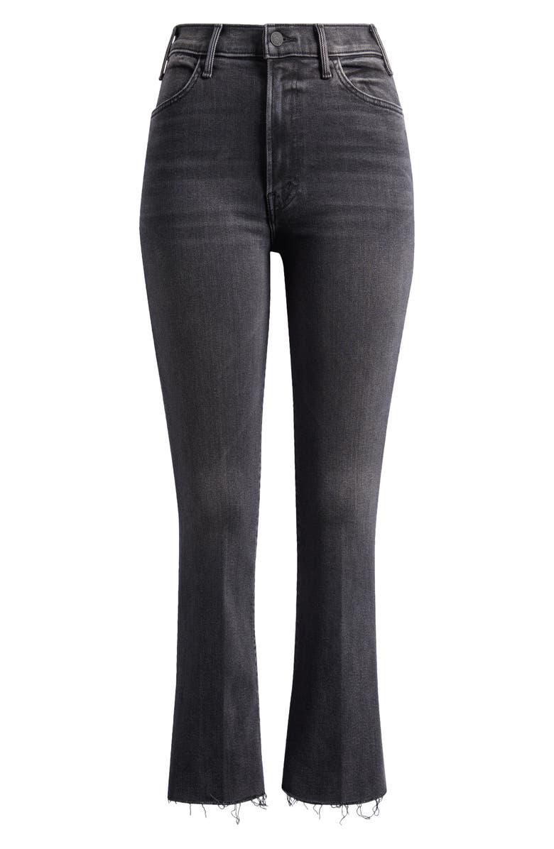 MOTHER The Hustler High Waist Fray Hem Ankle Bootcut Jeans, Alternate, color, Can You Call My Phone