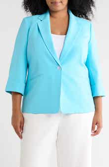 Solid Woven Blazer