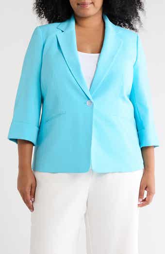 Solid Woven Blazer