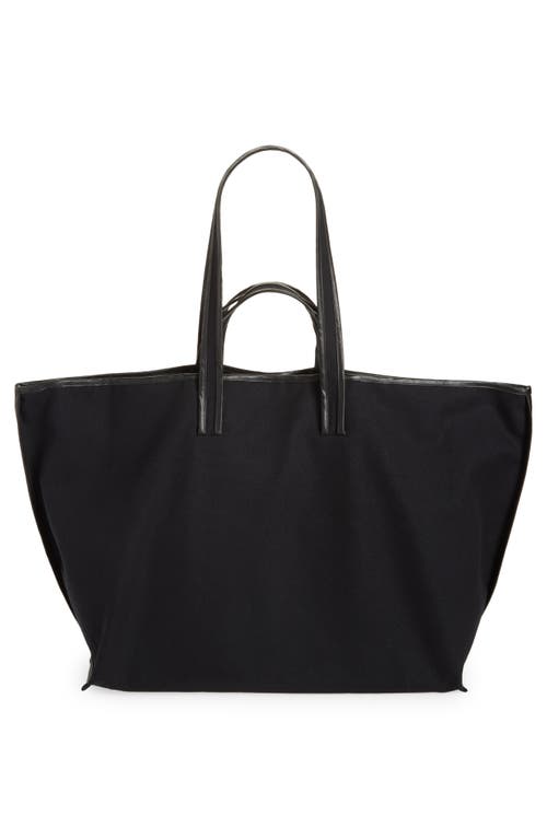 Kassl Contrast Trim Canvas Tote In Black