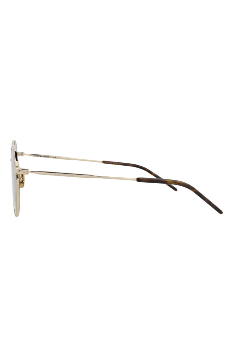 Saint Laurent 51mm Gradient Aviator Sunglasses, Alternate, color, Gold Gold Green