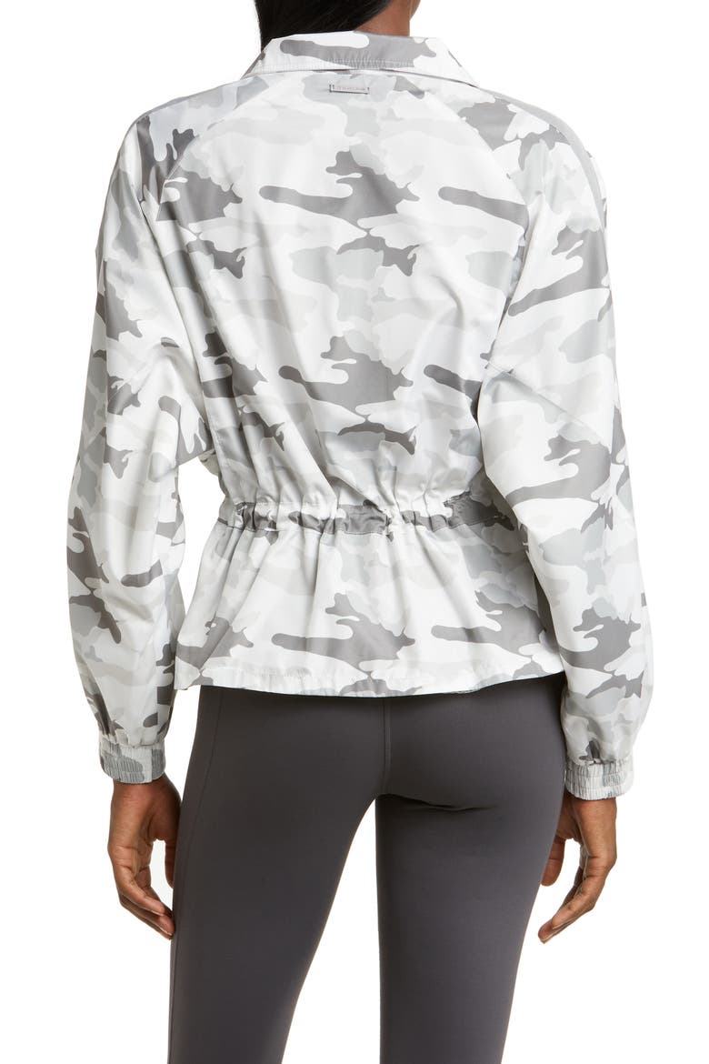Tempest Water Repellent Peplum Jacket, Alternate, color, WHITE CAMO