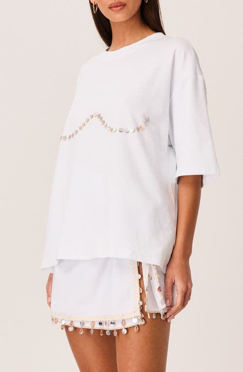 Sndys Lyla Shell T-shirt In White