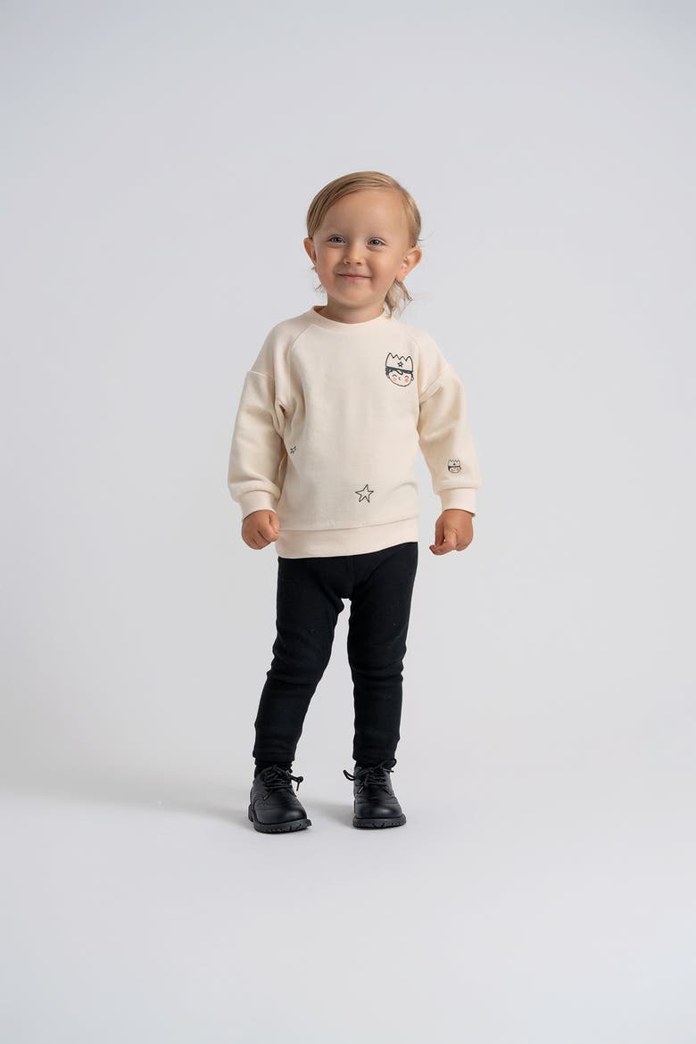 Prince Print Sweatshirt and Leggings Set, Alternate, color, Blue Jay