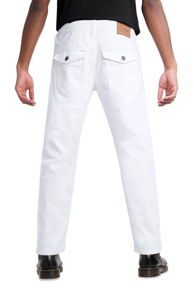 Saddle Stitch Slim Fit Jeans, Alternate, color, WHITE