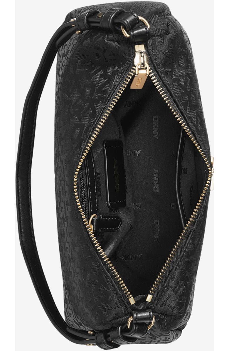 DKNY Remy Top-Zip Shoulder, Alternate, color, Jet Black/Black