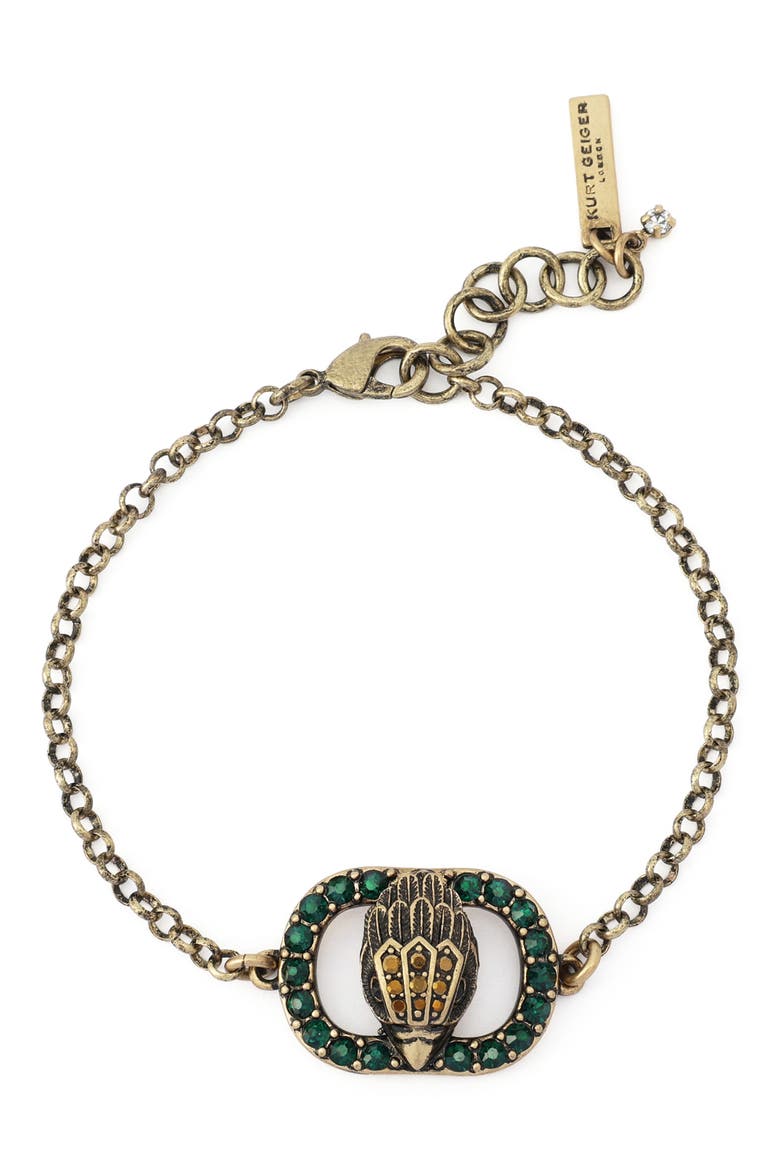 Chelsea Eagle Head Bracelet, Main, color, GREEN