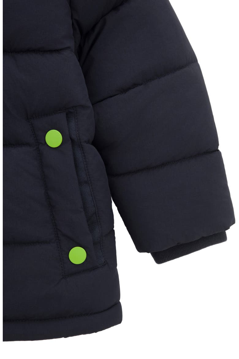 Kids' Ethan Borg Lined Hooded Puffer Jacket, Alternate, color, Navy