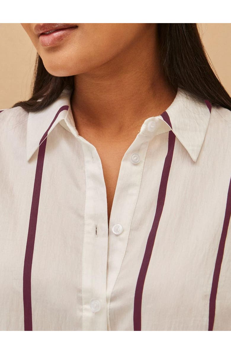 Live Unlimited Regular Fit Striped Shirt, Alternate, color, Cream