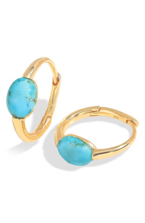 Turquoise Hoop Earrings