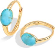 YS GEMS Turquoise Hoop Earrings