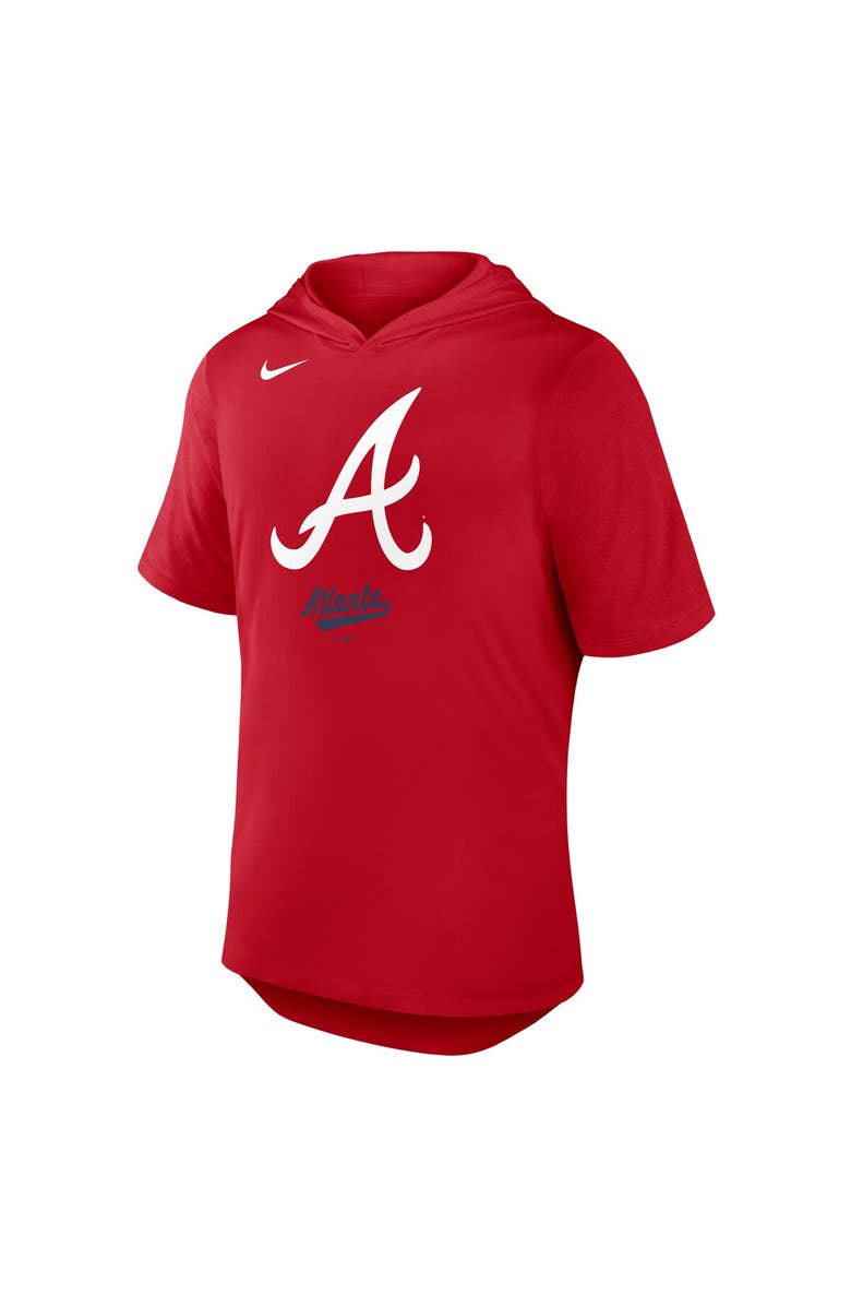 Nike Men's Nike Red Atlanta Braves Tri-Blend Hoodie T-Shirt, Alternate, color, 