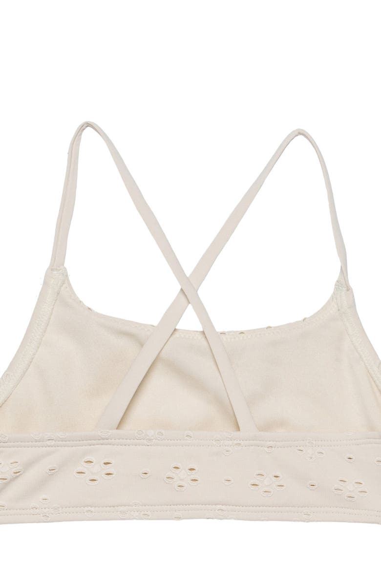 Gottex Kids Little Lace Criss Cross Strap Swim Set, Alternate, color, Ivory