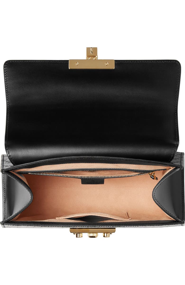 Gucci Small Padlock Top Handle Signature Leather Bag, Alternate, color,