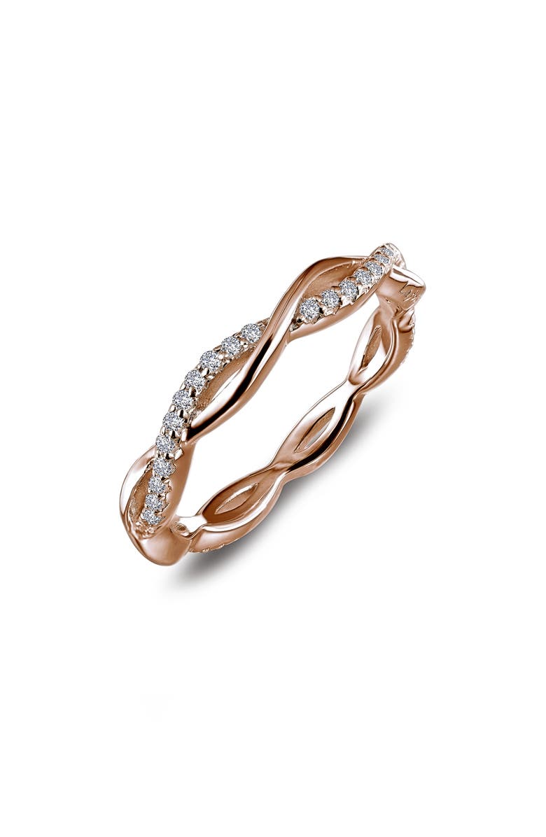 Lafonn Twisted Stackable Ring, Main, color, Rose Gold
