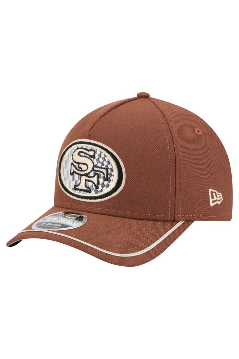 Men's New Era  Brown San Francisco 49ers Motorsport 9FORTY Adjustable Hat, Main, color, Brown
