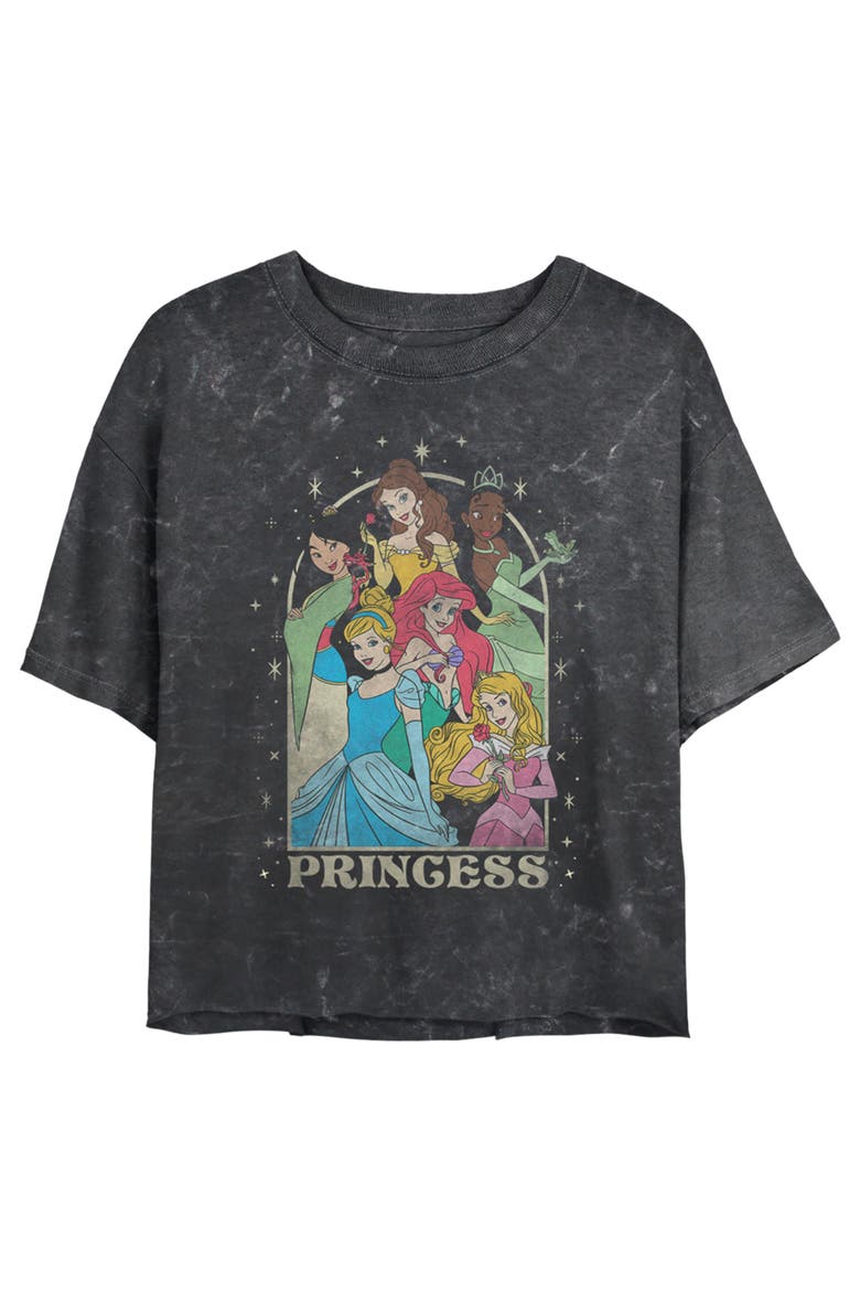 Junior's Disney Princess Arch  Graphic T-Shirt, Main, color, Black