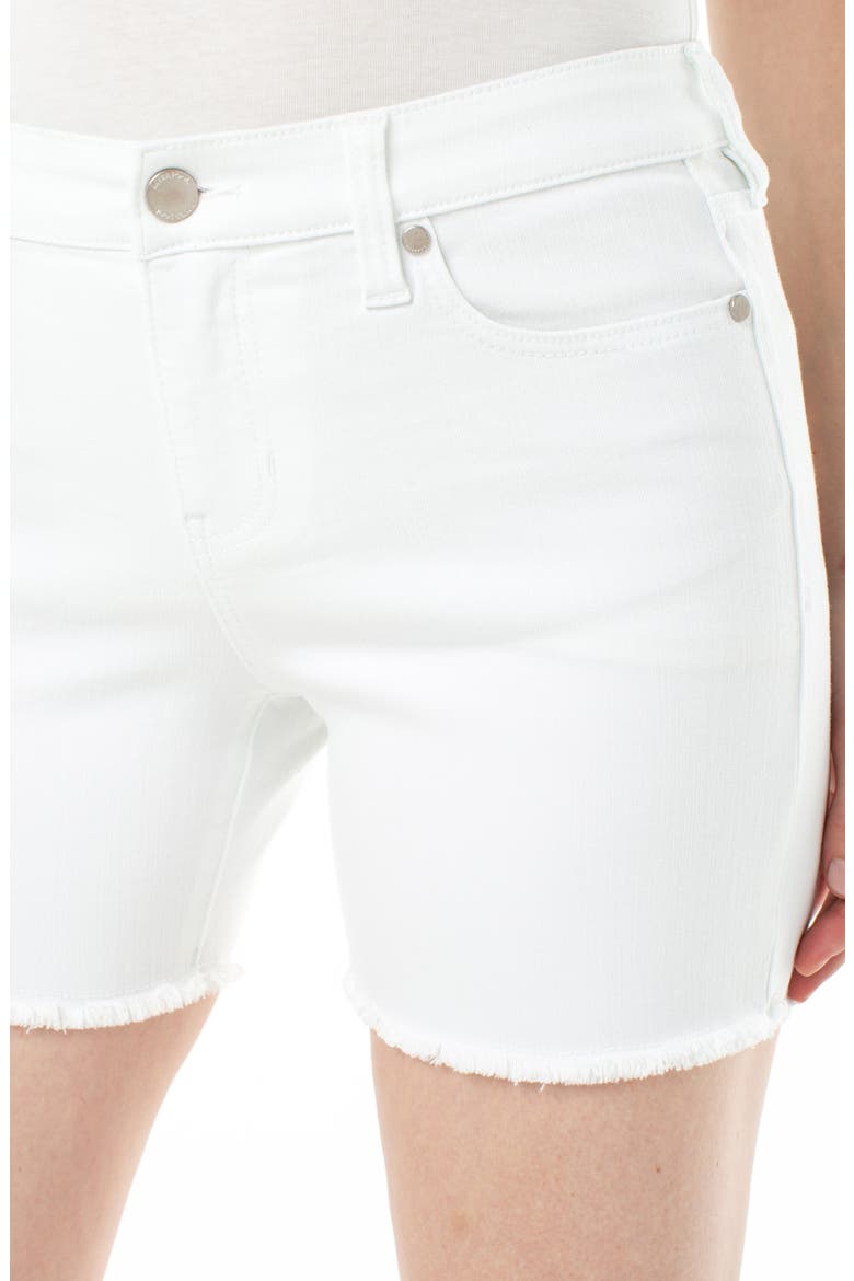 Liverpool Vickie Frayed Denim Shorts, Alternate, color, BRIGHT WHITE