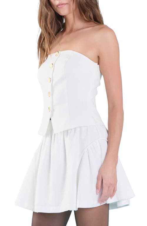 ENDLESS ROSE ENDLESS ROSE STRAPLESS COTTON & LINEN TOP