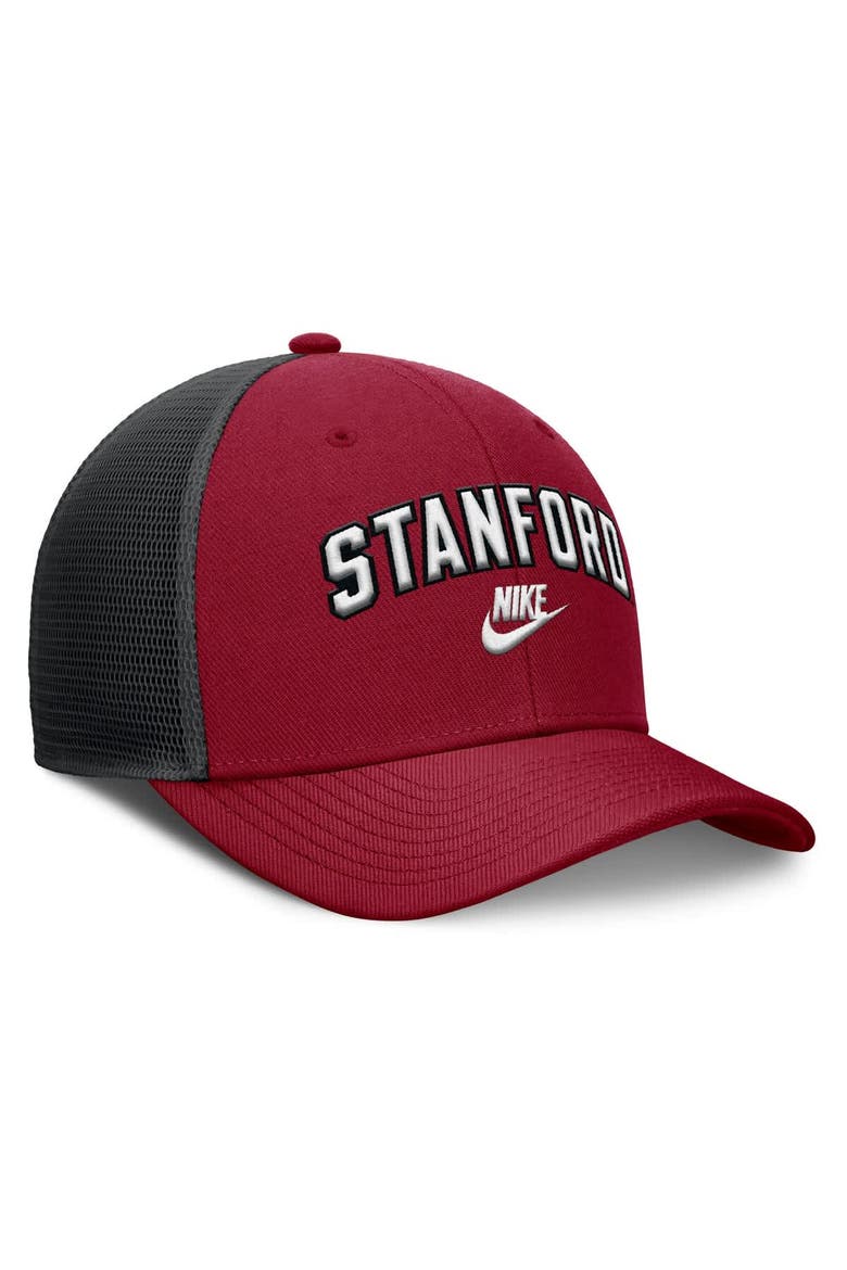 Men's Nike Cardinal/Black Stanford Cardinal Legacy Arch Rise Performance Trucker Adjustable Hat, Alternate, color, Cardinal