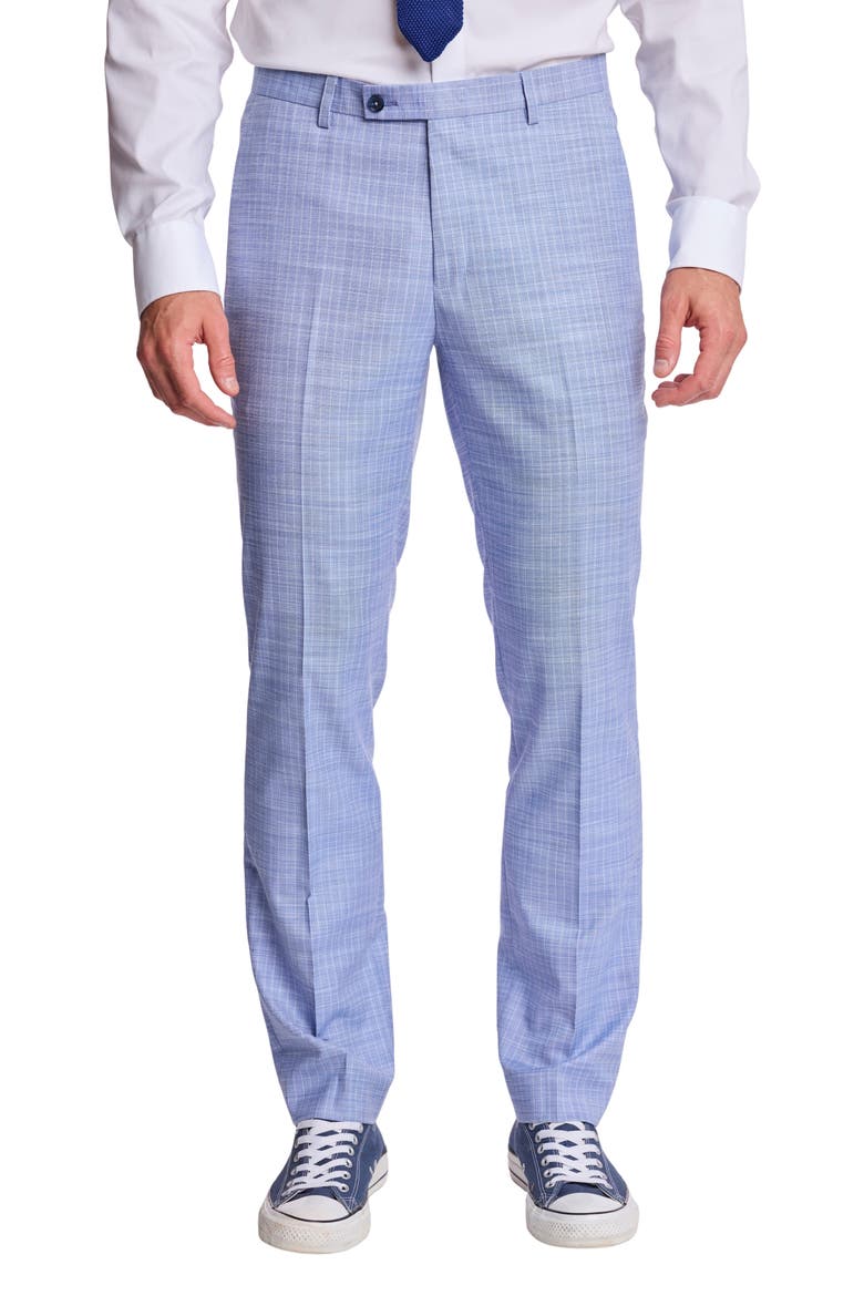 Downing Slim Fit Pants, Main, color, BLUE WHITE PINSTRIPE
