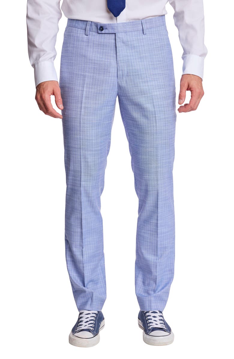 PAISLEY & GRAY Downing Slim Fit Pants, Main, color, Blue White Pinstripe