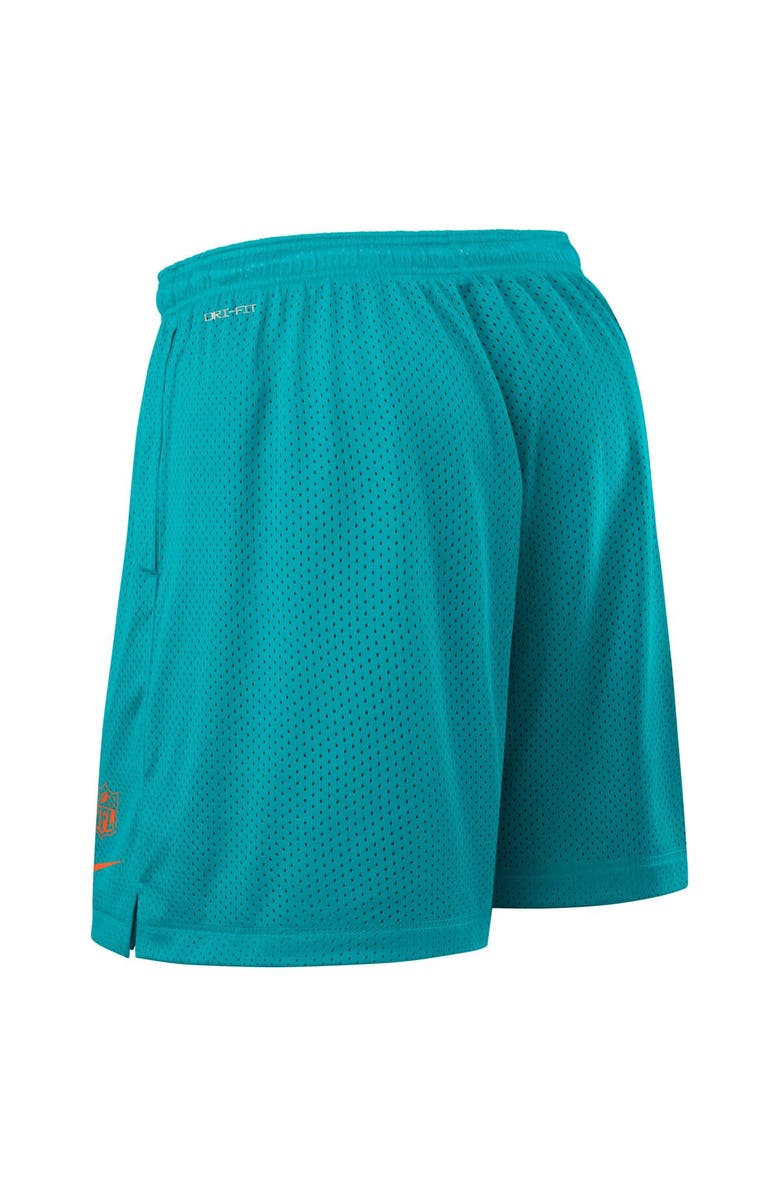 Nike Men's Nike Aqua Miami Dolphins Sideline Reversible Performance Shorts, Alternate, color, Aqua