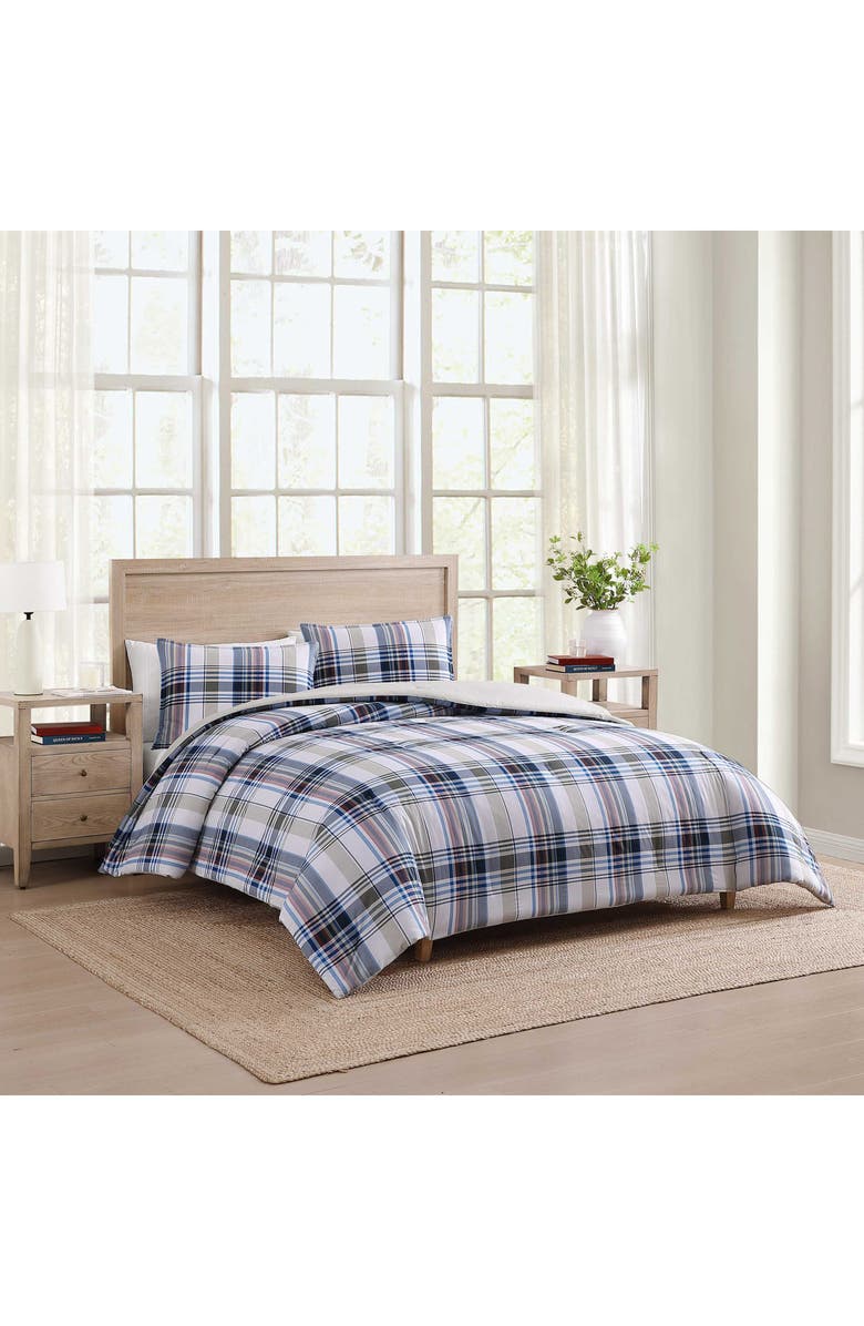 Tommy Hilfiger Waterbury Plaid Comforter & Sham Set, Alternate, color, Medium / Dark Blue