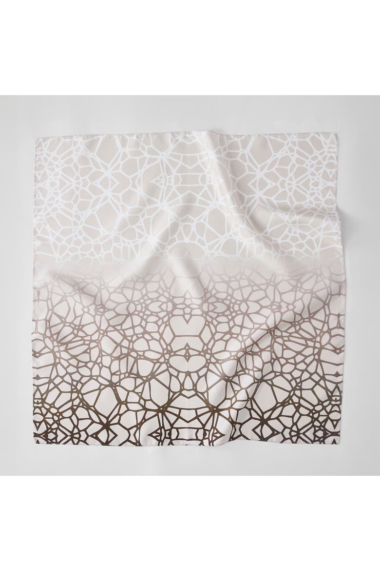 Ethereal Tangle Silk Scarf, Main, color, Ivory/Brown