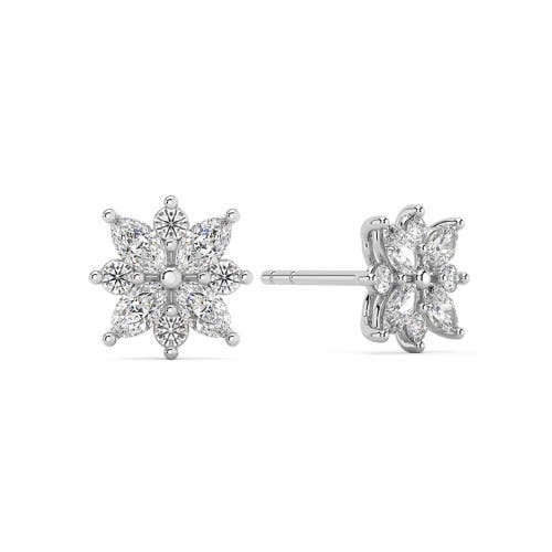 Bliss Diamond 1/2ct Marquise Star Diamond Earrings 14k Gold Earrings Lab Grown In 14k White Gold