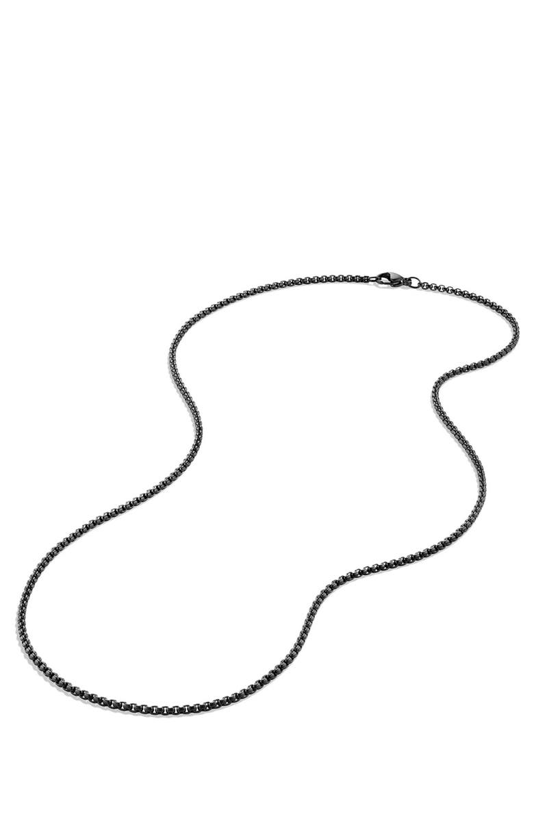 David Yurman Men's Box Chain Necklace in Stainless Steel, 2.7mm, Alternate, color, Stainless Steel