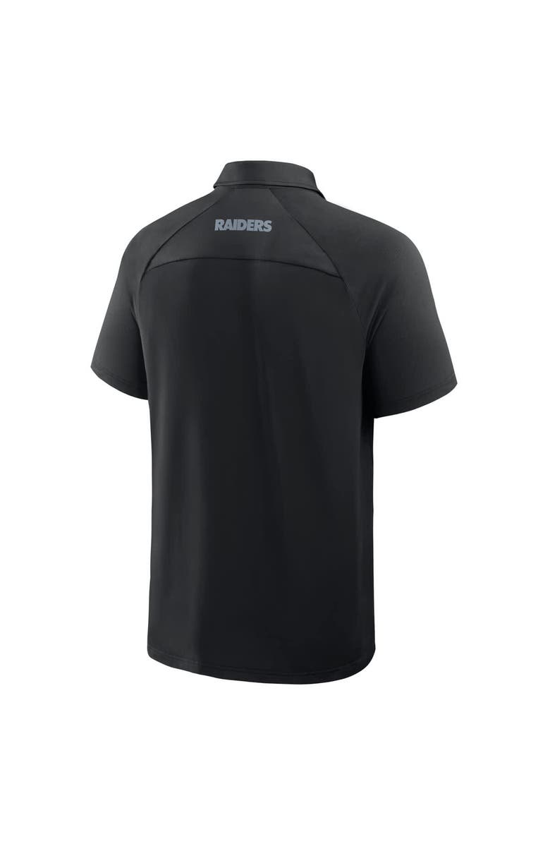 FANATICS Men's Fanatics Black Las Vegas Raiders Back Around Raglan Polo, Alternate, color, 