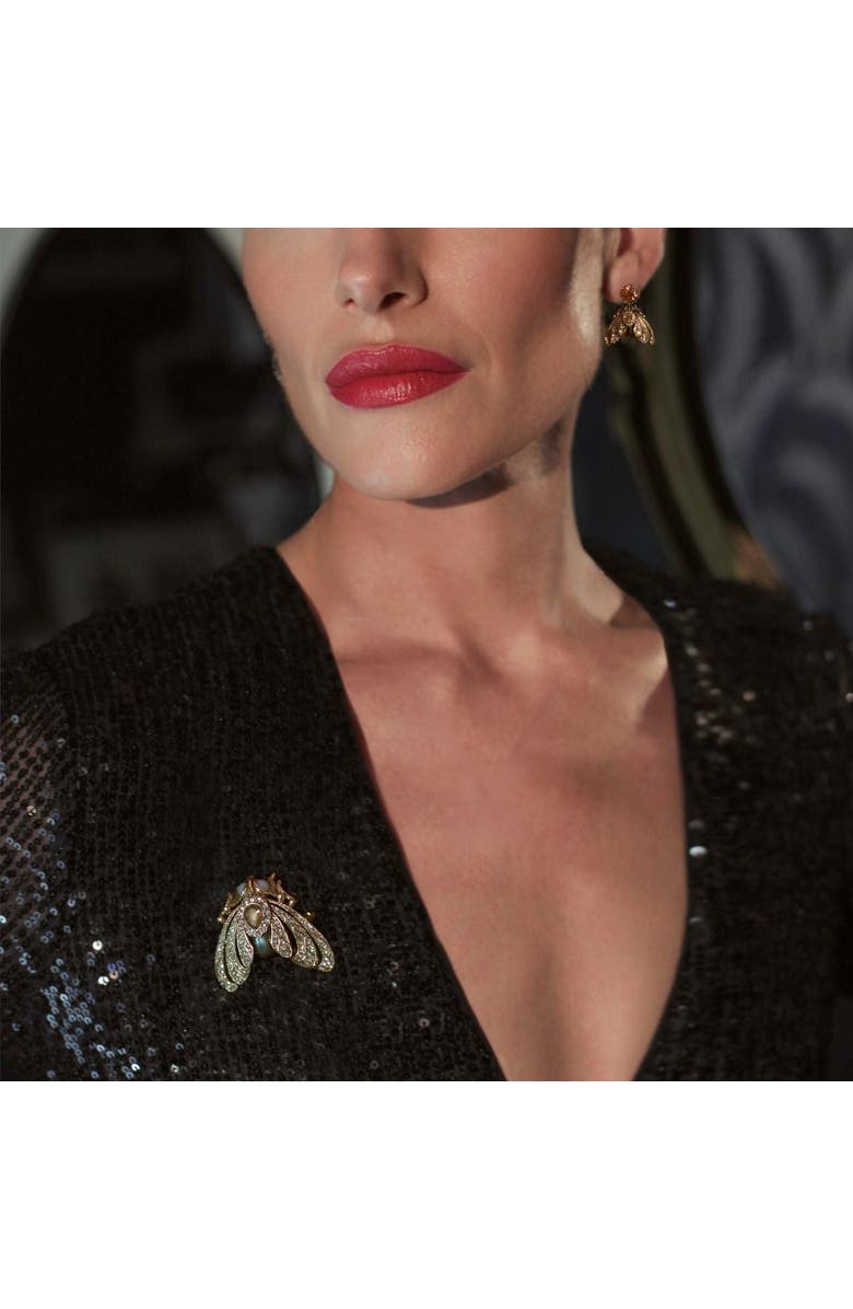 Bill Skinner Studio Bejewelled Moth Brooch, Alternate, color, Bejewelled Moth