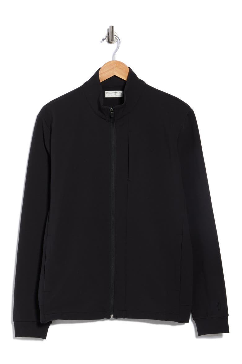Micro Texture Full Zip Sweatshirt, Alternate, color, CAVIAR