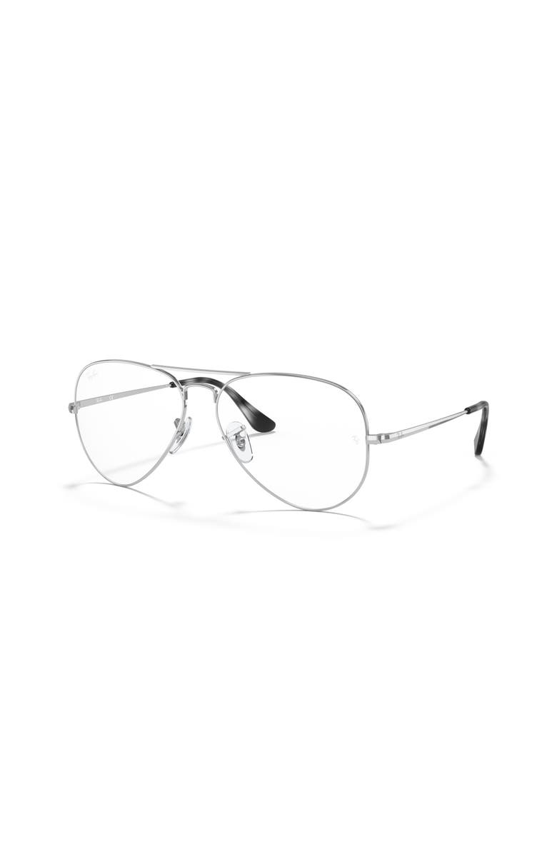 Ray-Ban 55mm Pilot optical glasses, Main, color, Silver