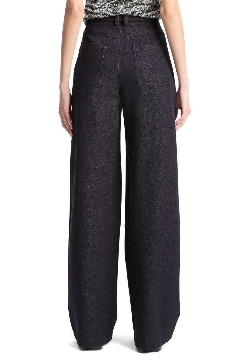 Vince Cotton Twill Wide Leg Pants, Alternate, color, Deep Indigo