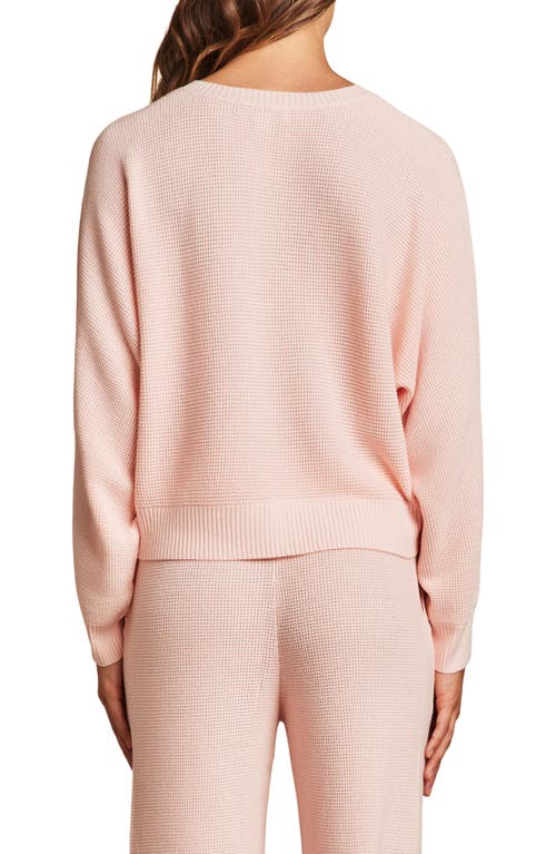 Barefoot Dreams Waffle Knit Pullover In Bella Pink